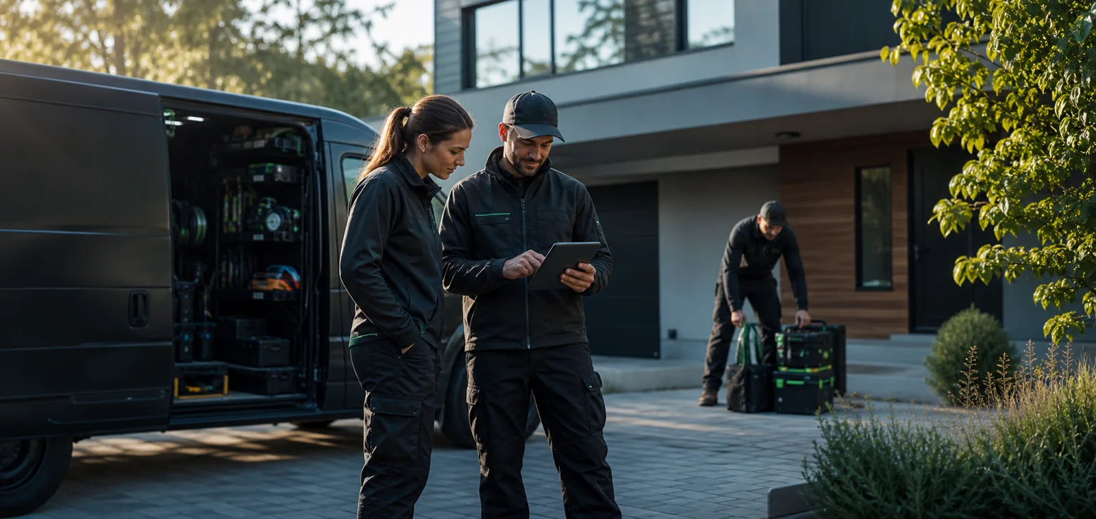 A Florida home-efficiency crew supported by the Marcus AI operations teammate